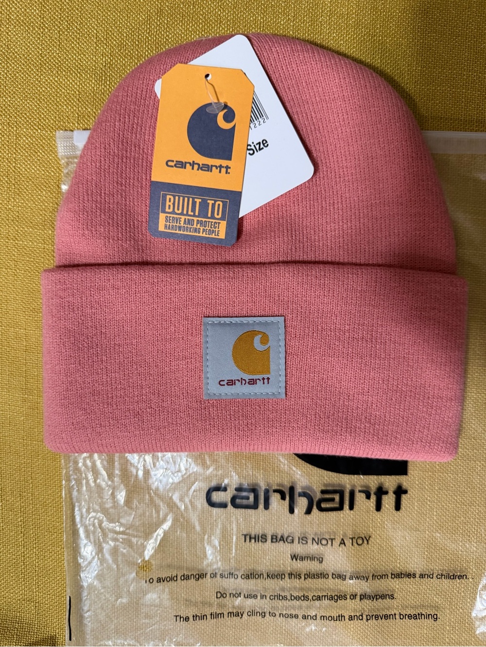 Carhartt' unixex Pink Cuffed Beanie